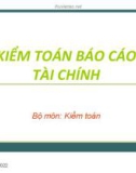 Bài giảng Kiểm toán báo cáo tài chính (Bộ môn Kiểm toán)