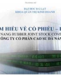 Bài giảng Tìm hiều về Cổ phiếu DRC - ĐH Đà Lạt