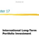 Lecture International finance: An analytical approach (2/e) – Chapter 17: International long-term portfolio investment