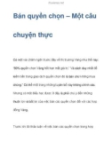 Bán quyền chọn – Một câu chuyện thực