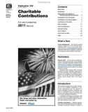 Charitable Contributions For use in preparing 2011 Returns