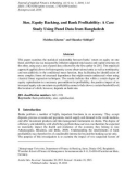 Size, equity backing, and bank profitability: A case study using panel data from Bangladesh