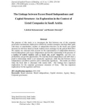 The linkage between excess board independence and capital structure: An exploration in the context of listed companies in Saudi Arabia