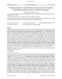 Studying the effect of stakeholders on the disclosure of corporate social responsibility by banks: Evidence from egypt