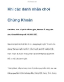 Khi các danh nhân chơi chứng khoán