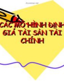 CÁC MÔ HÌNH ĐỊNH GIÁ TÀI SẢN TÀI CHÍNH