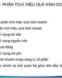 Bài giảng Phân tích báo cáo tài chính - Chương 5: Phân tích hiệu quả kinh doanh