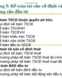 Bài giảng Kế toán tài chính Việt Nam 1 - Chương 5: Kế toán tài sản cố định và bất động sản đầu tư (Năm 2022)