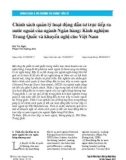 Chính sách quản lý hoạt động đầu tư trực tiếp ra nước ngoài của ngành Ngân hàng: Kinh nghiệm Trung Quốc và khuyến nghị cho Việt Nam