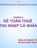 Bài giảng Kế toán thuế: Chương 6 - GV. Nguyễn Ngọc Thủy