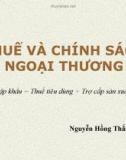 Bài giảng Phân tích chình sách thuế_Chương 3: Thuế và chính sách ngoại thương