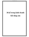 36 kế trong kinh doanh bất động sản