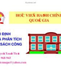 SLIDE - TÀI CHÍNH CÔNG - CHƯƠNG 4: TIÊU CHÍ