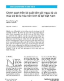 Chính sách trần lãi suất tiền gửi ngoại tệ và mức độ đô la hóa nền kinh tế tại Việt Nam