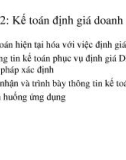 Bài giảng Kế toán định giá - Chương 2: Kế toán định giá doanh nghiệp