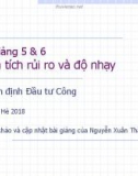 Bài giảng Thẩm định đầu tư công - Bài 5 và 6: Phân tích rủi ro và độ nhạy