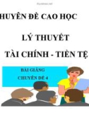 Chuyên đề Thị trường tài chính tiền tệ ( GS Bình Minh)