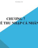 Bài giảng môn học Thuế: Chương 7 - Lê thị Bích Thảo