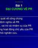 Bài 1. Đại cương về PR