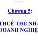 Bài giảng Thuế ứng dụng: Chương 5 - ThS. Văn Thị Quý