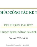 Bài giảng Tổ chức công tác kế toán - Chương 1: Tổng quan về tổ chức công tác kế toán trong đơn vị kế toán (Năm 2022)