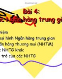 Bài giảng Lý thuyết tiền tệ: Bài 4 - Các ngân hàng trung gian