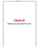 Chuyên đề Định gía bất động sản