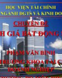 Chuyên đề: Định giá bất động sản - Phạm Văn Bình