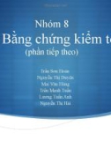 Bài giảng: Bằng chứng kiểm toán