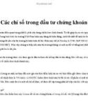 Các chỉ số trong đầu tư chứng khoán