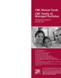 CIBC Mutual Funds CIBC Family of Managed Portfolios