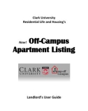 Clark University Residential Life and Housing's New! Off-Campus Apartment Listing