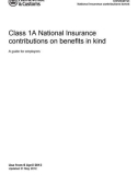 Class 1A National Insurance contributions on benefits in kind