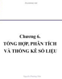 Tin học ứng dụng trong kinh doanh - TỔNG HỢP, PHÂN TÍCH VÀ THỐNG KÊ SỐ LIỆU