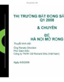 THỊ TRƯỜNG BẤT ĐỘNG SẢN HÀ NỘI