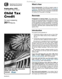 Child Tax Credit For use in preparing 2011 Returns