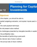 Lecture Managerial Accounting - Chapter 12: Planning for Capital Investments