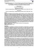 Capital budgeting as a tool of management decision making: A case study of national investment bank limited