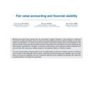 Fair value accounting and ﬁnancial stability