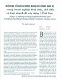 Điểu kiện tổ chức hệ thống thông tin kế toán quản trị trong doanh nghiệp khai thác, chế biến và kinh doanh đá xây dựng ở Việt Nam