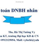 Bài giảng Kế toán DNBH nhân thọ