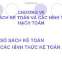 Bài giảng Nguyên lý kế toán: Chương 7 - Sổ sách kế toán và các hình thức hạch toán