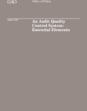 An Audit Quality Control System: Essential Elements