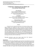 Comparative Valuation between Islamic and Conventional Mutual Fund