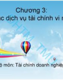 Bài giảng Tài chính vi mô: Chương 3 - ĐH Thương Mại