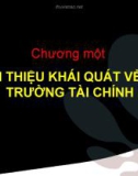 Bài giảng Chương 1: Giới thiệu khái quát về thị trường tài chính