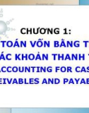 Bài giảng Chương 1: Kế toán vốn bằng tiền và các khoản thanh toán