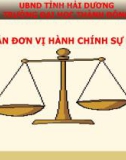 Bài giảng Kế toán đơn vị hành chính sự nghiệp: Chương 1 - Vũ Quốc Vững