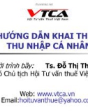 Bài giảng Hướng dẫn khai thuế thu nhập cá nhân - TS. Đỗ Thị Thìn