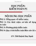 Bài giảng Kiểm toán 1: Chương 1 - ThS. Huỳnh Huy Hạnh